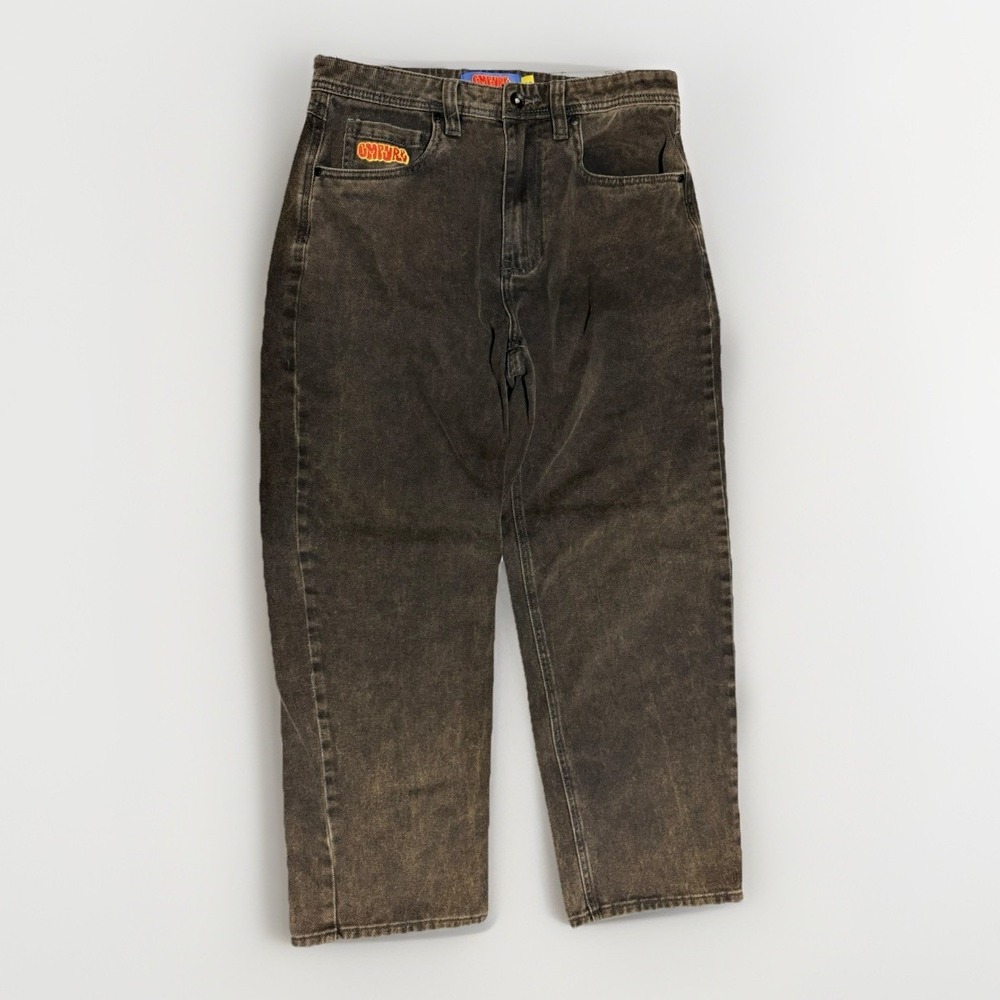 Empyre Rojan Y2K Baggy Skate Jeans Black Wash Brown Men Size 30 Vintage‎